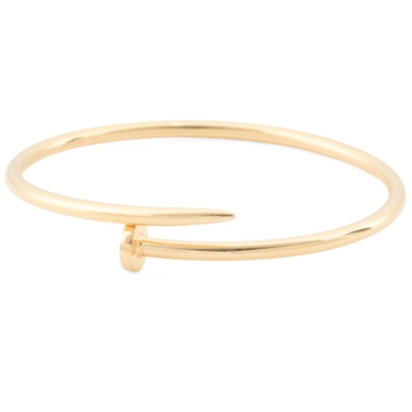 NWT MIA FIORE Made In Italy 18kt Gold Plated Nail Bypass Cuff Bracelet - Picture 2 of 3